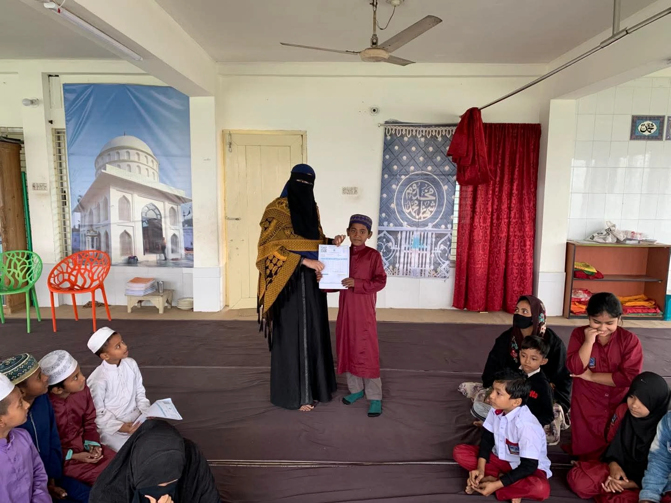 Shahbaz Academy classroom activity